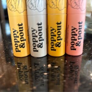 Poppy and Pout Bundle (lot of 8) Lip Balm Collection new
